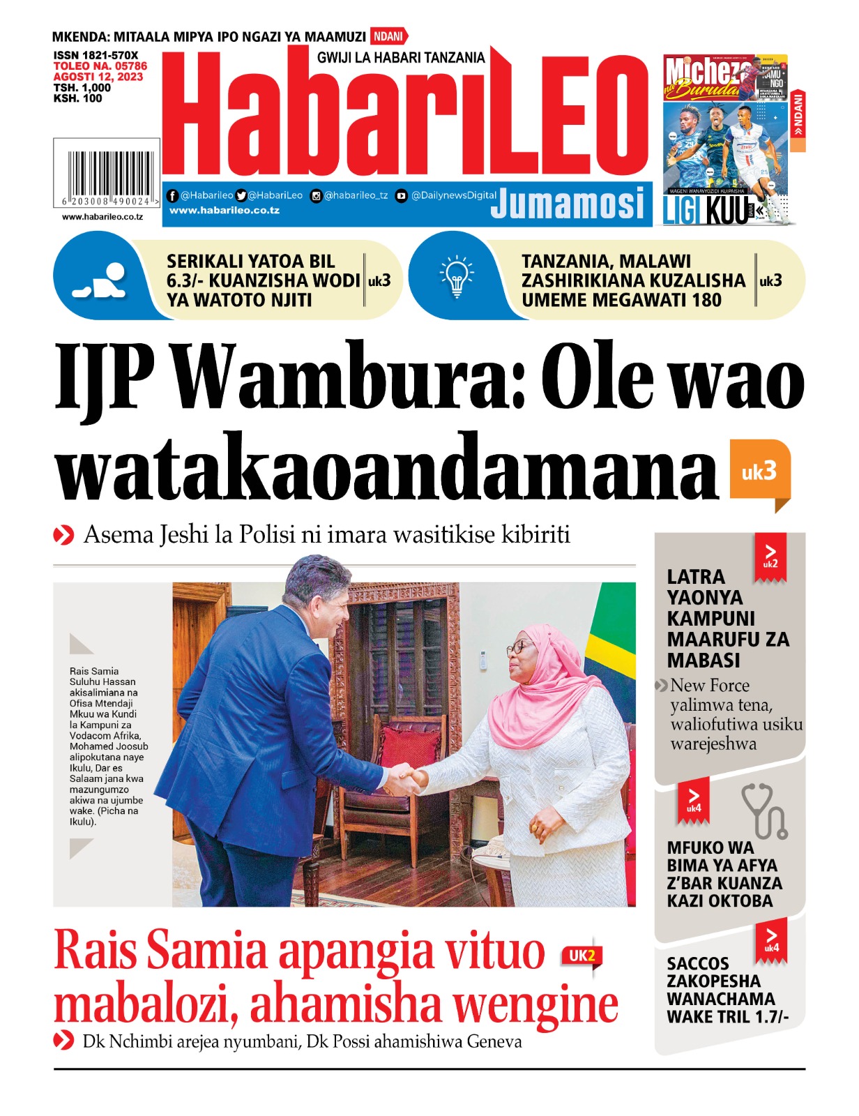 Yasemavyo Magazeti Ya Leo Jumamosi Agosti Habari Mpya Leo Green Waves Media