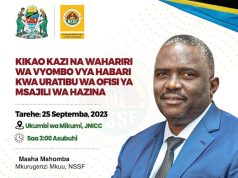 KIKAO KAZI NA WAHARIRI WA VYOMBO VYA HABARI KWA UTARATIBU WA OFISI YA MSAJILI WA HAZINA