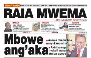 HAYA HAPA MAGAZETI YA LEO JUMATANO TAREHE 20,NOVEMBA 2024.