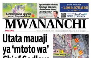 HAYA HAPA MAGAZETI YA LEO IJUMAA TAREHE 27,DISEMBA 2024.