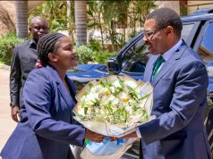 MHE. DKT MWIGULU APOKELEWA OFISI YA WAZIRI MKUU