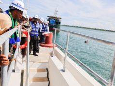 DKT. MWIGULU AKAGUA MAENDELEO YA MRADI WA BANDARI YA UVUVI, KILWA.