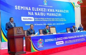 MHE.NCHIMBI AMEFUNGUA SEMINA ELEKEZI KWA MAWAZIRI NA NAIBU MAWAZIRI DAR ES SALAAM.