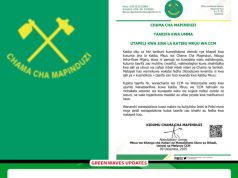 TAARIFA MUHIMU KUTOKA CHAMA CHA MAPINDUZI CCM.