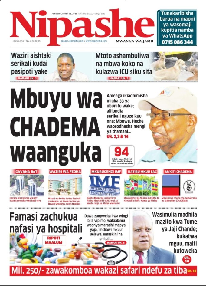 HAYA HAPA MAGAZETI YA LEO JUMATANO JANUARI 21_2026.