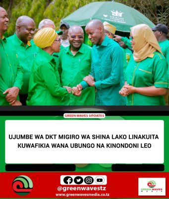 UJUMBE WA DKT MIGIRO WA SHINA LAKO LINAKUITA KUWAFIKIA WANA UBUNGO NA KINONDONI LEO