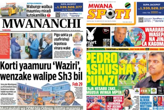 SOMA MAGAZETI YA LEO JUMATANO FEBRUARI 4 – 2026